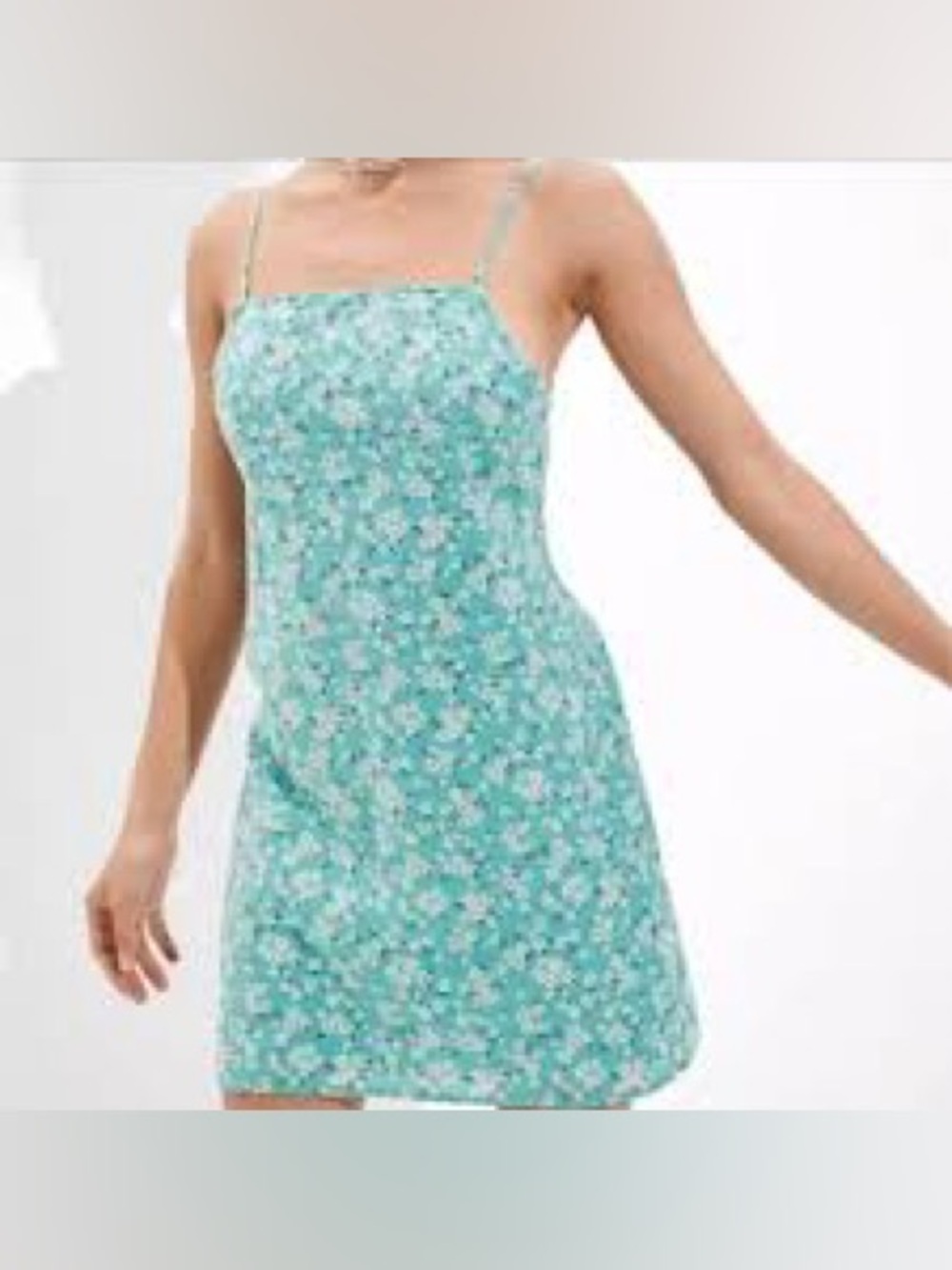American Eagle Daisy Floral Tie back Dress cotton linen blend size Large - Picture 2 of 13